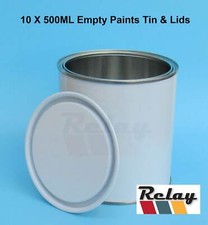 10 x 500ML Empty Metal White