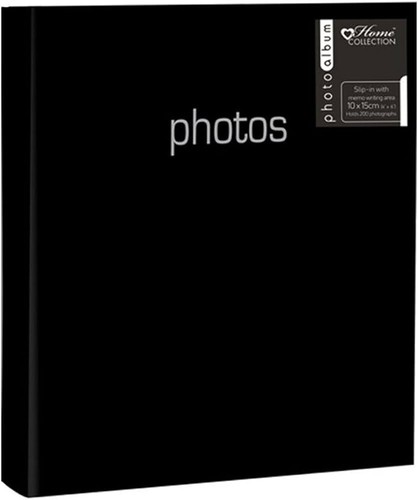 Black photo album holds 200 - holds, 4"