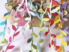 Satin LEAF RIBBON TRIM GARLAND