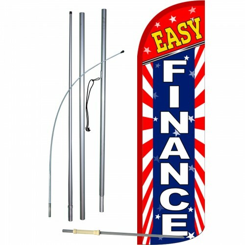 Easy finance feather flag sign - finance,