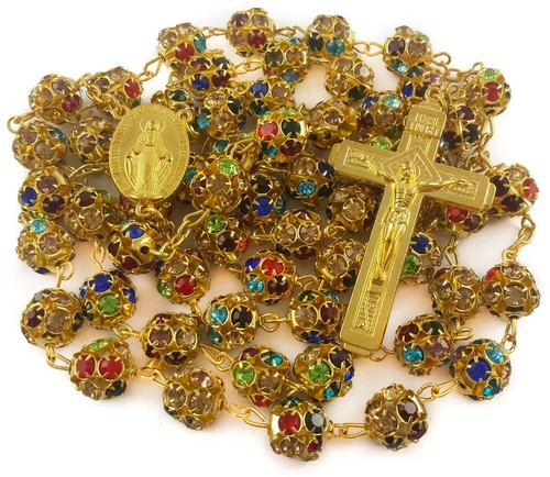 Colorful zircon beads golden - beads,