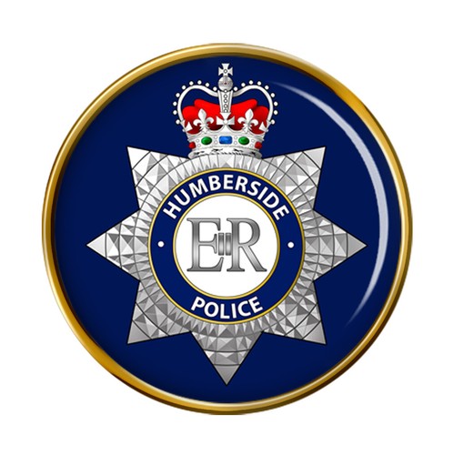 Humberside police pin badge - police,