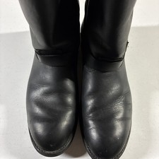 Double H Engineer Boots 12D Biker Motorcycle Black Leather Free Shipping