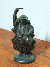 Japanese Vintage Samurai Statue 47 Ronin Leader Drum Figure Bronze Ware Bushido