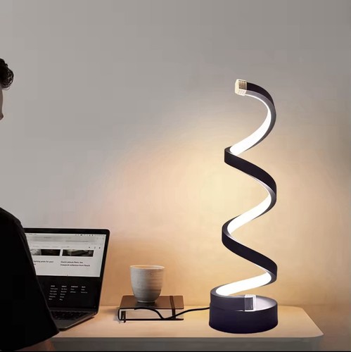 Spiral led table lamp - lamp,, color
