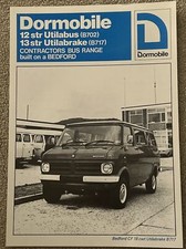 The Dormobile Contractors Bus Bedford Van Original Car Sales Brochure Frameable