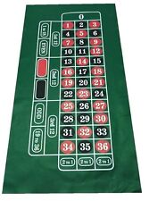 HUGE ROULETTE BAIZE / FELT - Layout - Baize + 200 POKER CHIPS