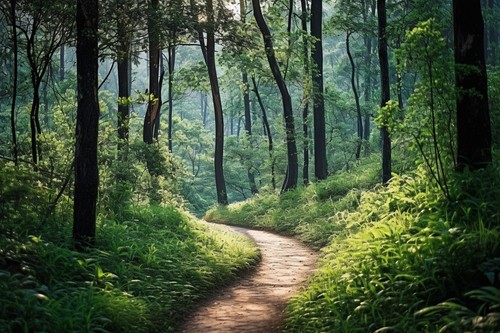 Woodland forest trees canvas - woodland,
