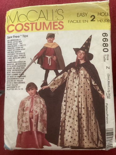 Mccall 6680 costumes cape - mccall's,