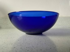Cobalt Blue Glass Footed Fruit