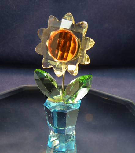 Swarovski crystal sunflower - crystal, sunflower-