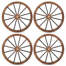 Set of 4 Carbonized Wooden
