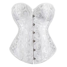 Women Lace up Corset Bustier Tops Overbust Waist Trainer Basques Lingerie Shaper