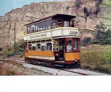 VINTAGE DIXON postcard:  GLASGOW CORPORATION TRAMCAR 22 at CRICH TRAMWAY MUSEUM