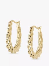 DAISY London; Rope Detail Drop Earrings, Gold, VERY SMALL!   RRP £89