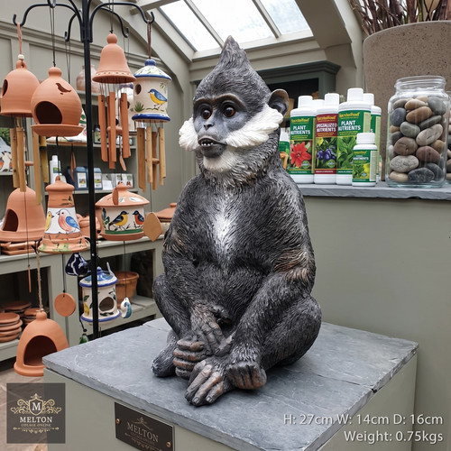 Monkey sculpture resin - resin, bearded