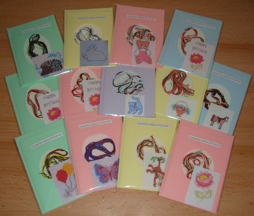 Counted cross stitch card kit - cross,