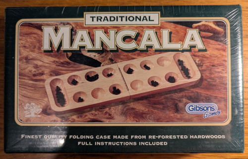 Wooden folding mancala game - wooden, by