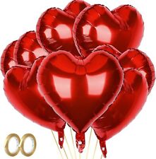 10X Red Heart Love Foil Helium 18" Balloons Wedding Party Decor Valentine's Day