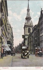 Old Horse Drawn Buses, CHEAPSIDE, London