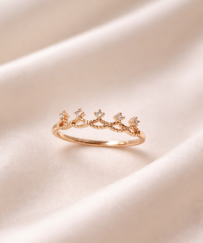 Mini crown ring rose - crown,
