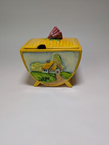 Vtg yellow cottage japanese - yellow,