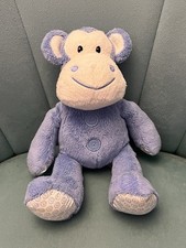 NEXT Blue Monkey Soft Toy Buttons Comforter Soother Lovey Plush 9”