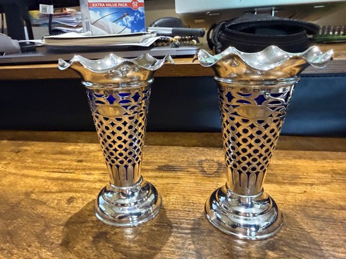 Pair vintage sterling silver - pair,