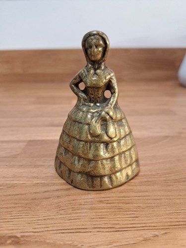 Vintage brass crinoline lady - vintage,