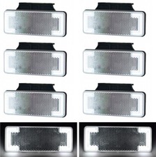8 pcs White 12-24V LED Rear Front Neon Marker Lights Truck Trailer Lorry Chassis