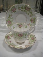 Pretty Antique William Lowe, Carmen Trio, Cup, Saucer & Plate Pattern 5518