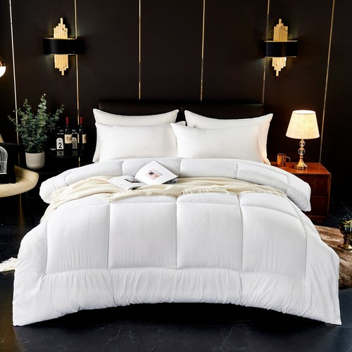 Plain quilted duvet bedspread - plain,