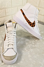 Nike Blazer Mid 77 White Leopard Print Lace-Up Womens Size 4.5 UK
