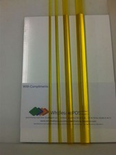 Yellow Tinted Acrylic PMMA Perspex Round Rod Solid Bar Transparent Colour 500mm