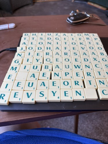 Scrabble tiles green - green, 100