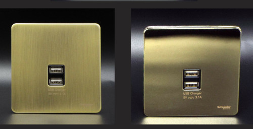 Schneider twin usb wall - schneider,
