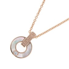 BVLGARI Necklace Work Mother of Pearl Diamond 0.06ct 18KPG 357546