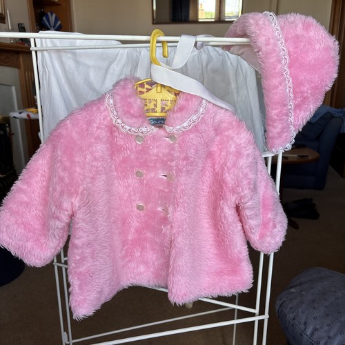 Vintage 1970s pink pile coat - pile,
