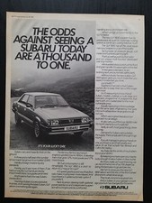 Subaru 4WD GLF saloon original 1981 classic car advert - great gift if framed