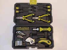 READ INFO 39 Piece Hand Tool Kit DIY Set In Sturdy Case By Guild - No Knife!