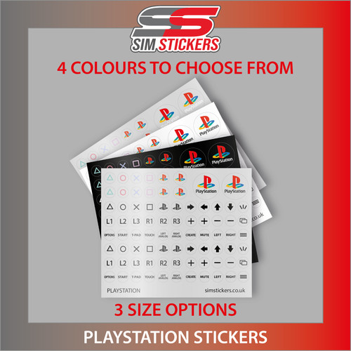 Round playstation stickers - round,