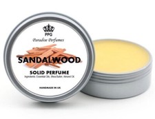 Sandalwood Natural Solid Perfume by Paradise Perfumes Fragrance Balm Scent 15ml