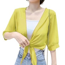 Tie Front Top Short Sleeve