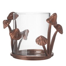 Tkmaxx Homesense Autumn Bronze Metal Mushroom Toadstool Pillar Candle Holder