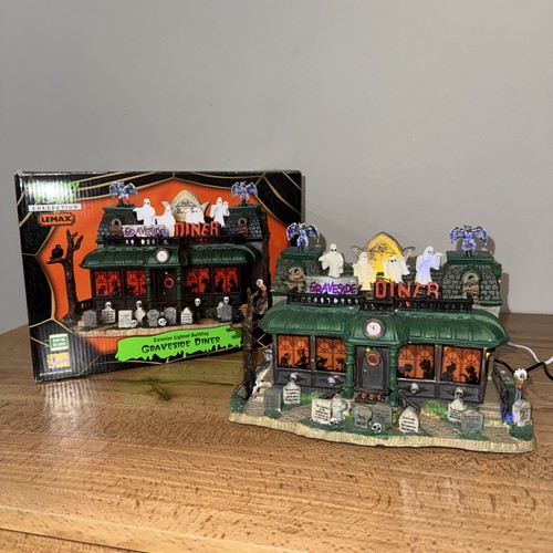 Lemax spooky town graveside - town,