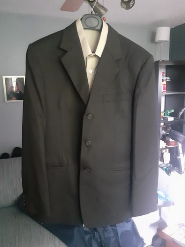 Brown cashmere suit - cashmere, cream