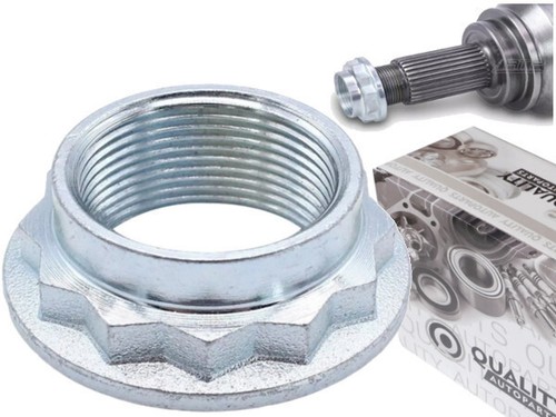 Rear drive shaft axle hub - axle, nut
