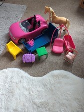 Barbie Doll Ikea Furniture Egg Chair Car Horse Playset Bundle