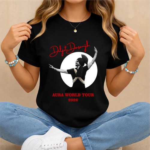Diljit dosanjh tshirt aura - dosanjh,