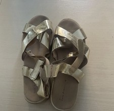 Zara Gold Sandals 36 UK3